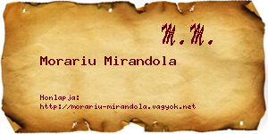 Morariu Mirandola névjegykártya